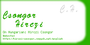 csongor hirczi business card